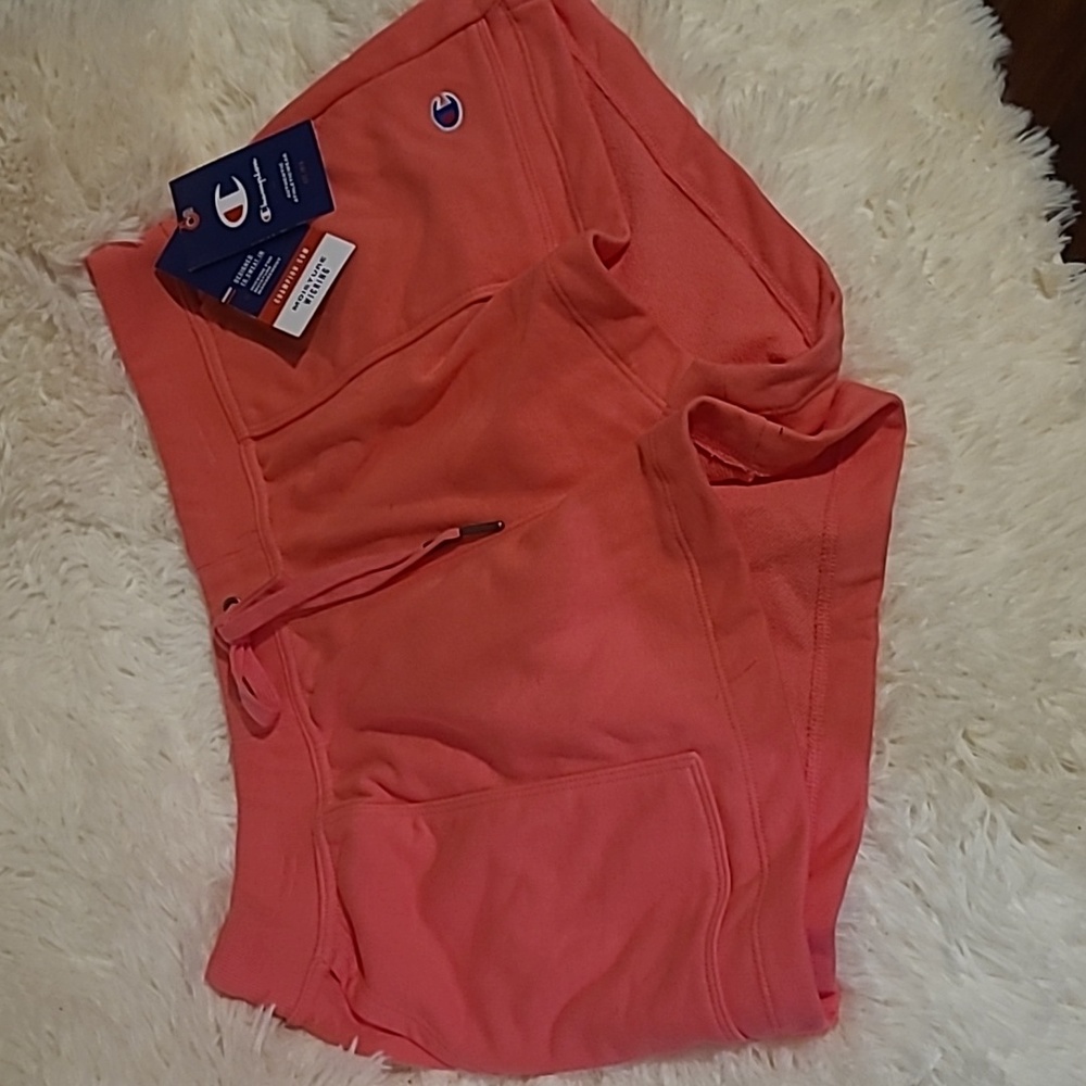 Women's Champion Plus Campus French Terry Shorts, 3" Pinky Peach XL